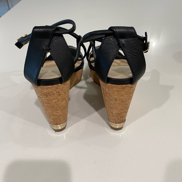 Jimmy Choo Black Leather Wedges - Picture 5 of 6